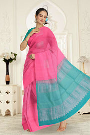 Pink Handloom Kanjivaram Soft Silk Saree 10063780