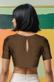 Brown Maheshwari Silk Cotton Blouse 10075048
