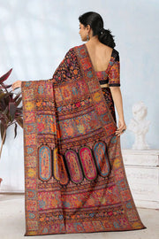 Black Handloom Kashmir Kani Silk Saree 10075404