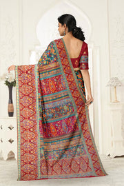 Green Handloom Kashmir Kani Silk Saree 10075402