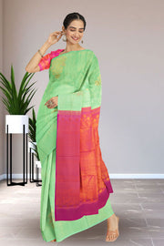 Turquoise Green Kanjivaram Silk Saree 10075613