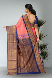 Pink Gadwal Kuttu Silk Saree 10075412