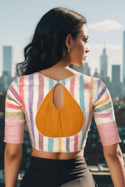 Multi Colour Andhra Cotton Blouse 10074428