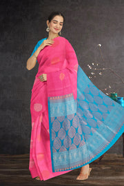 Pink Kanjivaram Pure Silk Saree 10076085