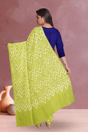 Green Bandhani Mirror Work 3 Piece Salwar Suit Material 10075475
