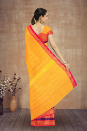 Yellow Handloom Kanchi Cotton Saree 10071750