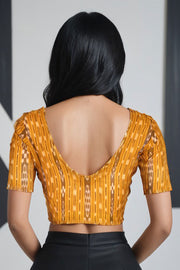Yellow Odisha Ikat Cotton Blouse 10075029