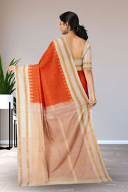 Orange Gadwal Kuttu Silk Saree 10075423