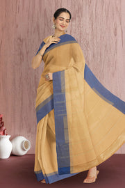 Yellow Art Silk Kanjivaram Saree With Checks Design 10076314