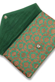 Green Handcrafted Banarasi Mobile Wallet 10069704