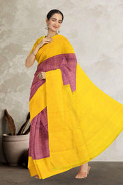 Byzantine Purple Pure Zari Korvai Kanjivaram Silk Saree 10063072