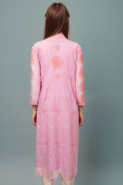 Pink Chikankari Embroidery Cotton Kurta 10071469