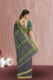  Brown Maheshwari Silk Cotton Saree 10075250