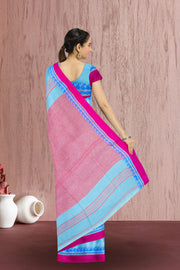 Blue Shantipur Tant Bengal Cotton Saree 10074974