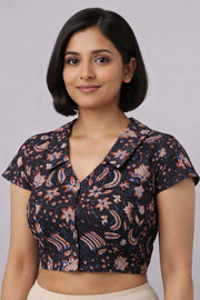Multicolour Jahota Printed Cotton Blouse 10073334