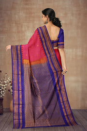 Red Gadwal Kuttu Silk Saree 10075433