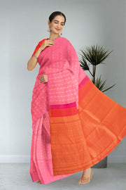 Pink Kanjivaram Pure Silk Saree 10076104
