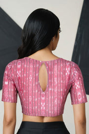 Pink Odisha Ikat Cotton Blouse 10075032