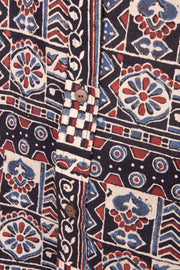 Black Full Sleeve Ajrakh Printed Cotton Mens Shirt 10071156