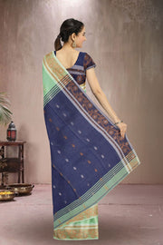 Green Bengal Handwoven Cotton Saree 10075313