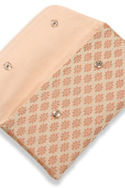 Peach Handcrafted Banarasi Mobile Wallet 10074728