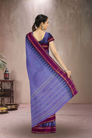 Violet Handloom Chettinad Cotton Saree Without Blouse 10075193