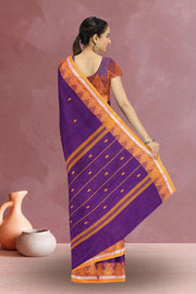 Purple Handloom Chettinad Cotton Saree 10072595