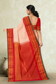 Beige Gadwal Kuttu Silk Saree 10075435