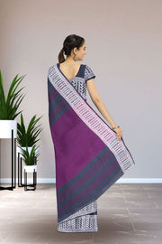 Grey Shantipur Tant Bengal Cotton Saree 10074984