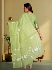 Green Hand Painted Co-ord Set 10073747