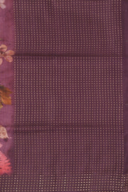 Purple Printed Semi Tussar Silk Saree 10077990