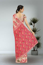 Beige Bengal Handwoven Cotton Saree 10075353