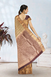 Brown Pure Silk Kanjivaram Saree 10071882