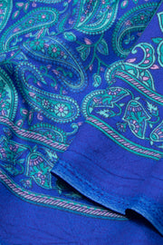 Blue Kashmiri Printed Silk Saree 10075992