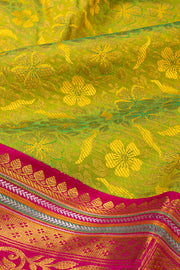 Lime Green Kanjivaram Pure Silk Saree 10077163