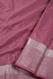 Kanjivaram Vegan Viscose Silk Saree Mauve Color Block Design 10075552
