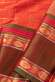 Orange Kanjivaram Pure Silk Saree 10076140