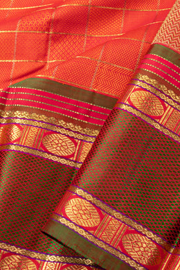 Orange Kanjivaram Pure Silk Saree 10076140