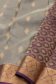 Grey Kanjivaram Pure Silk Saree 10076079