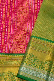 Rani Pink Kanjivaram Pure Silk Saree 10077171