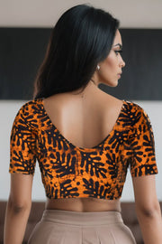 Orange Batik Rayon Blouse 10075022