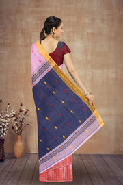 Pink Bengal Handwoven Cotton Saree 10075312