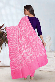 Pink Bandhani Mukaish Embroidery 3 - Piece Salwar Suit Material  10075467