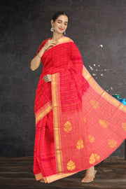 Red Kanjivaram Pure Silk Saree 10076103