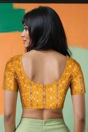 Yellow Odisha Ikat Cotton Blouse 10075035