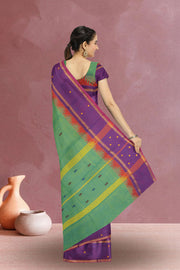 Green Handloom Chettinad Cotton Saree 10075107