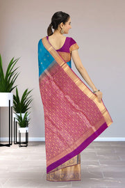 Blue Handloom Kanjivaram Pure Silk Saree 10071885