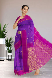 Purple Kanjivaram Pure Silk Saree 10076094
