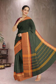 Green Handloom Chettinad Cotton Saree 10075800