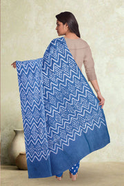 Blue Bandhani Mukaish Embroidery 3 Piece Salwar Suit Material 10075471